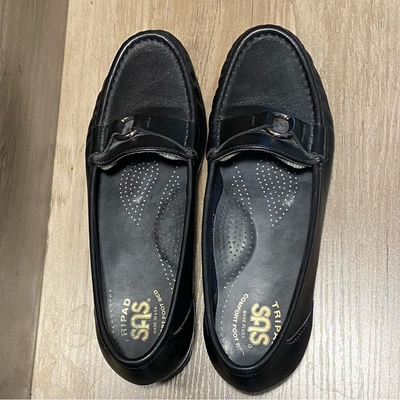 SAS Tripad Comfort Womens 7 M, Black Leather Loafer Slip On USA Work Excellent - Picture 3 of 6